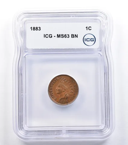 1883 Indian Head Cent MS63 BN ICG *2211