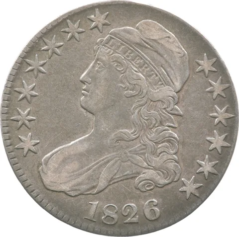 1826 Capped Bust Half Dollar 120a R4 *8135