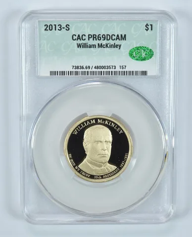 2013-S Presidential $1 William McKinley PR69 DCAM CAC CACg
