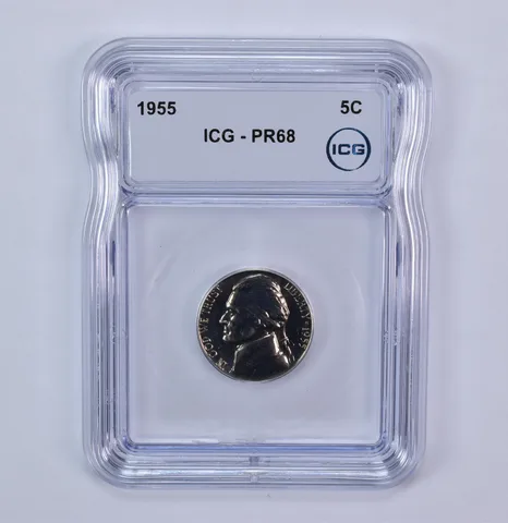 1955 Jefferson Nickel PR68 ICG