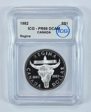1982 Canada Silver Dollar Regina PR69 DCAM ICG