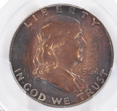 1962 Franklin Half Dollar PR64 PCGS Beautiful Tone *2167