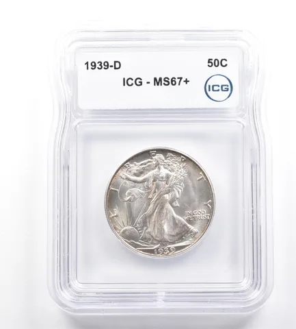 1939-D Walking Liberty Half Dollar MS67+ ICG *7255