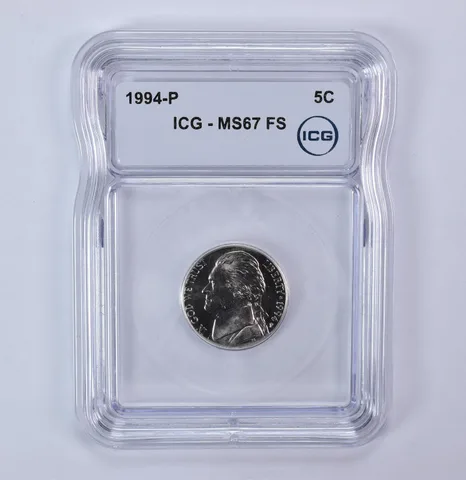 1994-P Jefferson Nickel MS67 FS ICG
