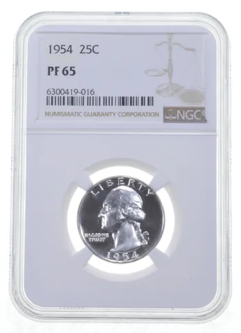 1954 Washington Quarter PF65 NGC PR Proof
