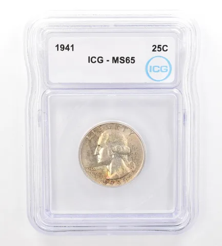 1941 Washington Quarter MS65 ICG Beautiful Tone *7388