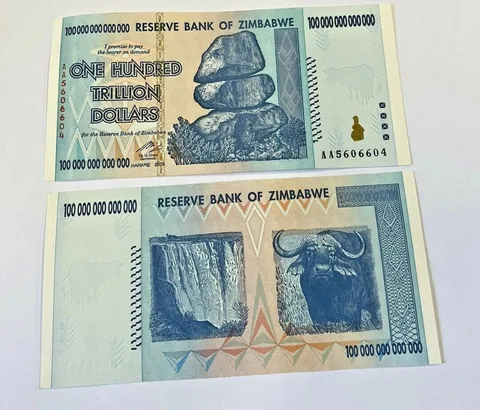 2008 Zimbabwe 100 TRILLION DOLLAR BILL RARE Gem Uncirculated Currency Note