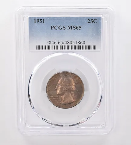 1951 Washington Quarter MS65 PCGS Beautiful Tone *0003