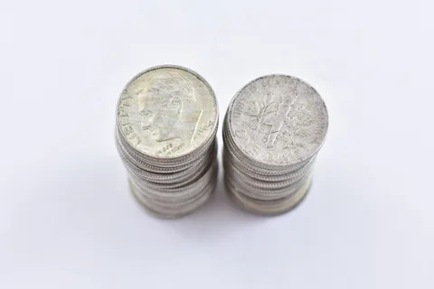 (50) 1946-1964 90% Silver Roosevelt Dimes ROLL $5 Face Lot Collection
