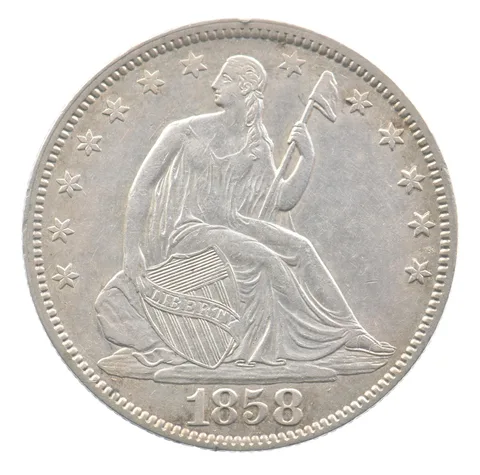 1858 Seated Liberty Half Dollar *3992