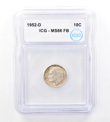 1952-D Roosevelt Dime MS66 FB ICG Beautiful Tone a1629