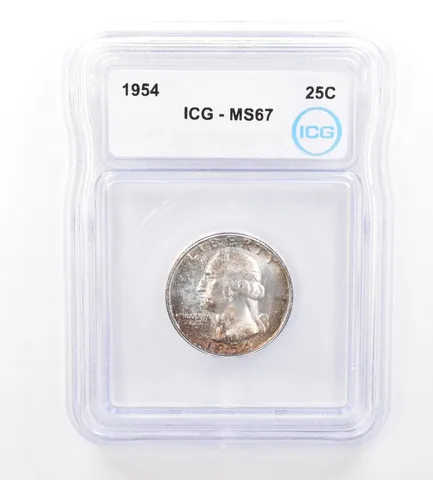 1954 Washington Quarter MS67 ICG Beautiful Tone *1733