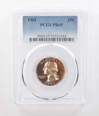1962 Washington Quarter PR65 PCGS Beautiful Tone a1080