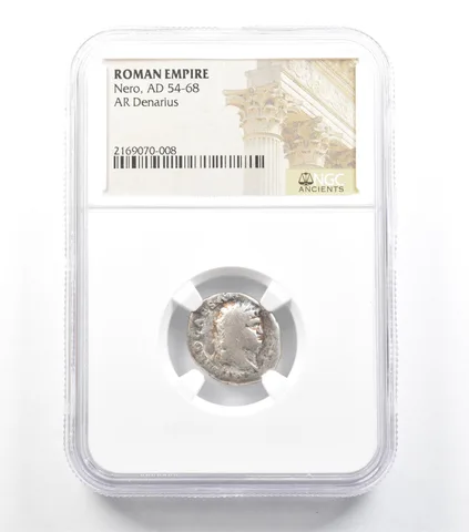 AD 54-68 Roman Empire Nero AR Denarius NGC *5929
