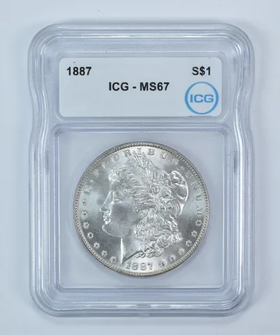 1887 Morgan Silver Dollar MS67 ICG