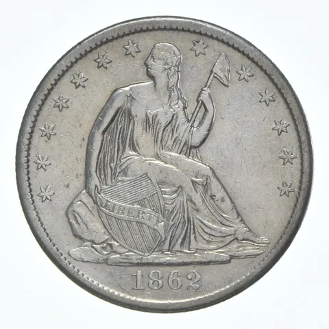 1862-S Seated Liberty Half Dollar a6099