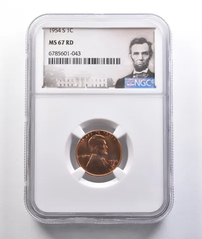 1954-S Lincoln Wheat Cent MS67 RD NGC *6832
