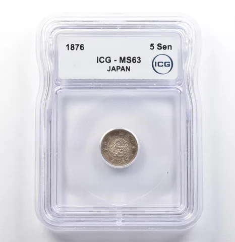 1876 Japan 5 Sen MS63 ICG *9892