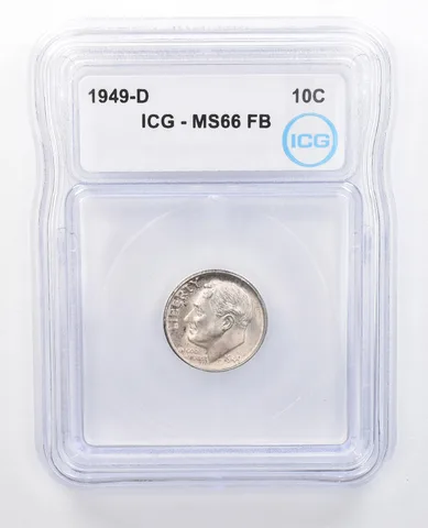 1949-D Roosevelt Dime MS66 FB ICG Beautiful Tone *7617