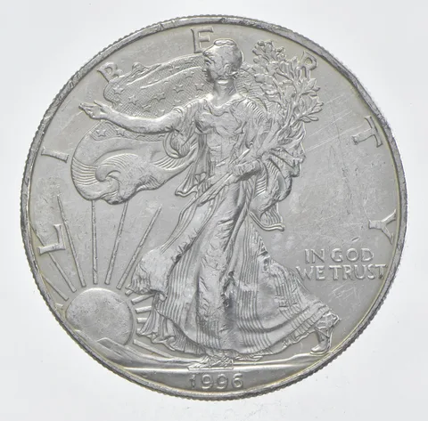 Rarest 1996 American Silver Eagle - Key Date - Rare LOW MINTAGE *371