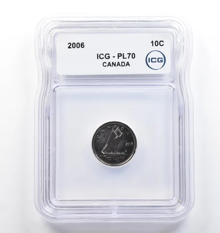 2006 Canada 10 Cents PL70 ICG *9387
