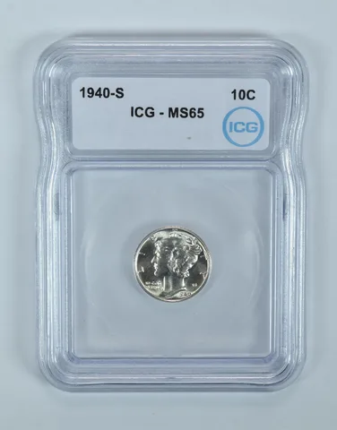 1940-S Mercury Dime MS65 ICG