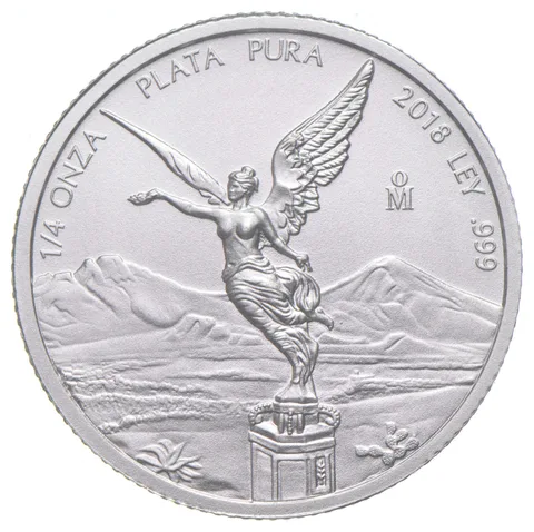 2018 Mexico 1/4 Onza Libertad 1/4 Oz Silver BU