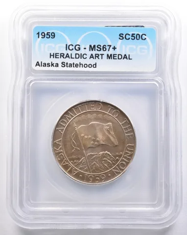 1959 So Called Half Dollar Alaska Statehood MS67+ ICG