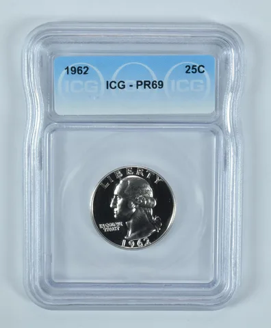 1962 Washington Quarter PR69 ICG