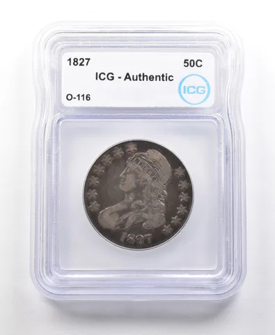 1827 Capped Bust Half Dollar O-116 Authentic ICG *5623