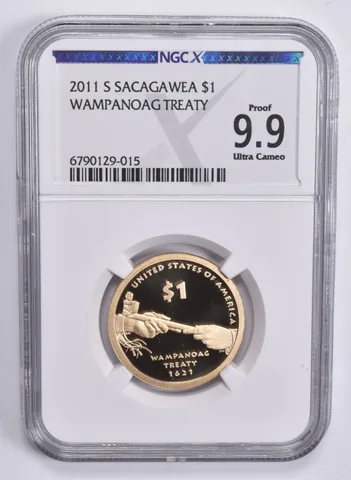 2011-S Sacagawea $1 Wampanoag Treaty Proof 9.9 UCAM NGC X NGCX