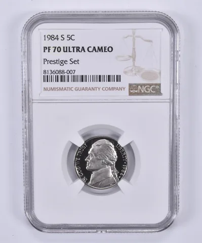 1984-S Jefferson Nickel Prestige Set PF70 UCAM NGC Brown Label