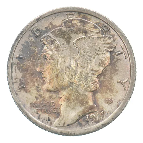 1916 Mercury Dime Beautiful Tone *5130