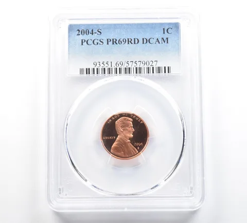 2004-S Lincoln Memorial Cent PR69 RD DCAM PCGS Blue Label