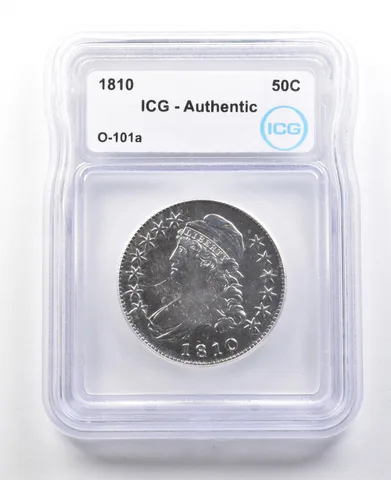 1810 Capped Bust Half Dollar O-101a Authentic ICG *3039