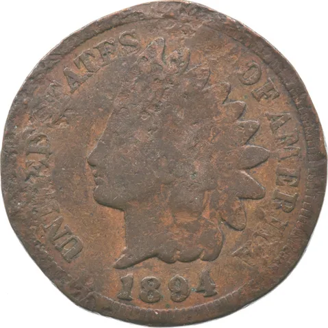 1894 Indian Head Cent 1894/1894 Doubled Date *9346