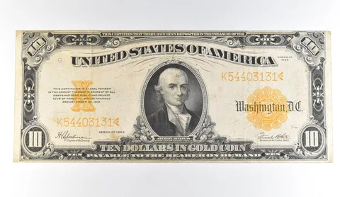 1922 $10 Gold Certificate Large Note Yellow Seal *1700