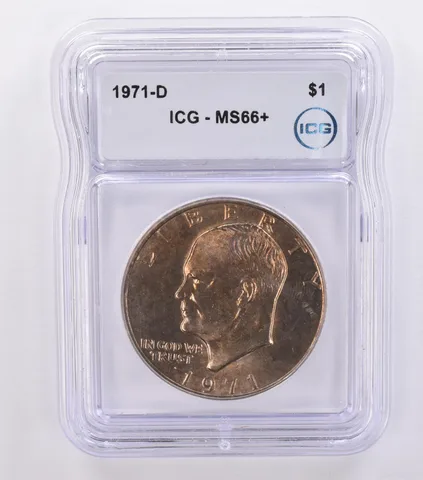 1971-D Eisenhower $1 MS66+ ICG Beautiful Tone *8694