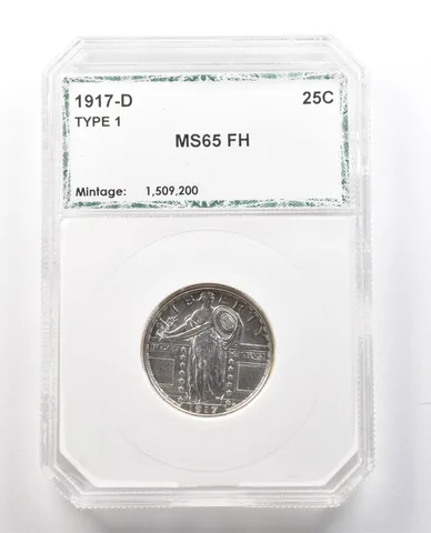 1917-D Standing Liberty Quarter Type 1 FH Uncirculated *1223