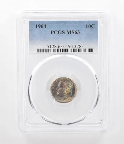 1964 Roosevelt Dime MS63 PCGS Beautiful Tone *2379
