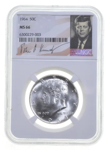 1964 Kennedy Half Dollar Philadelphia MS66 NGC Special Label