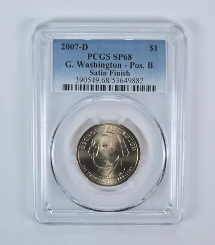 2007-D Presidential $1 George Washington Satin Finish SP68 PCGS