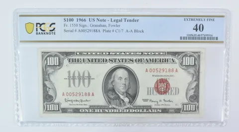 1966 $100 Legal Tender Fr#1550 Extremely Fine 40 PCGS *5974