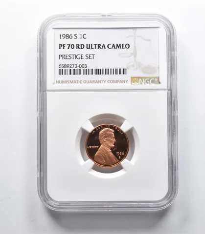 PF70 RD UCAM 1986-S Lincoln Memorial Cent Prestige Set NGC - Rare Pedigree *9353