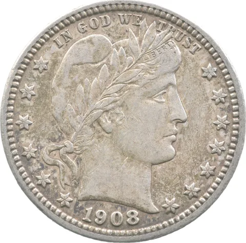 1908-D Barber Quarter *6975