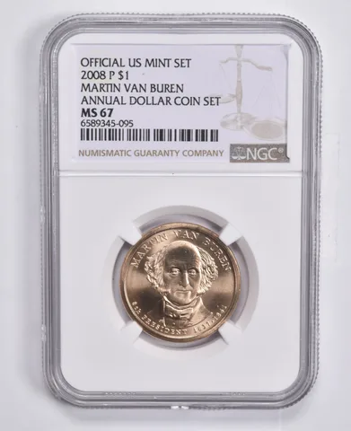 2008-P Presidential $1 Martin Van Buren Annual Set MS67 NGC US Mint