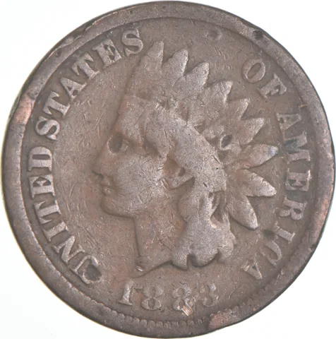 1883 Indian Head Cent AC Average Circ