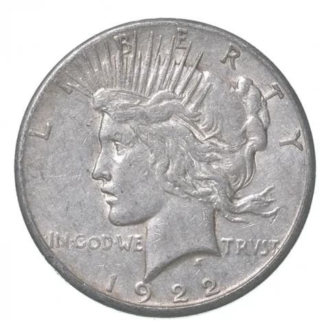 1922-S Peace Silver Dollar Misaligned Die Error a4369