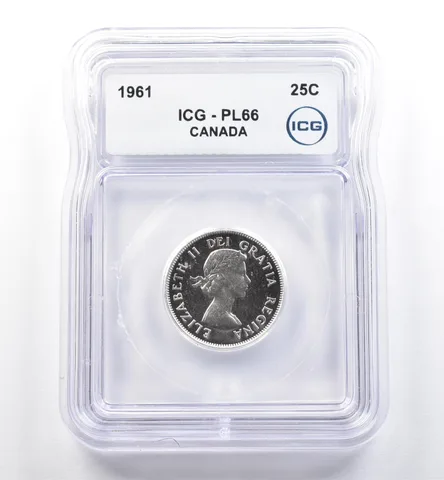 1961 Canada 25 Cents PL66 ICG *0264