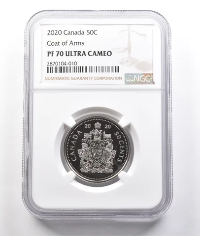 2020 Canada 50 Cents Coat Of Arms PF70 UCAM NGC *3808